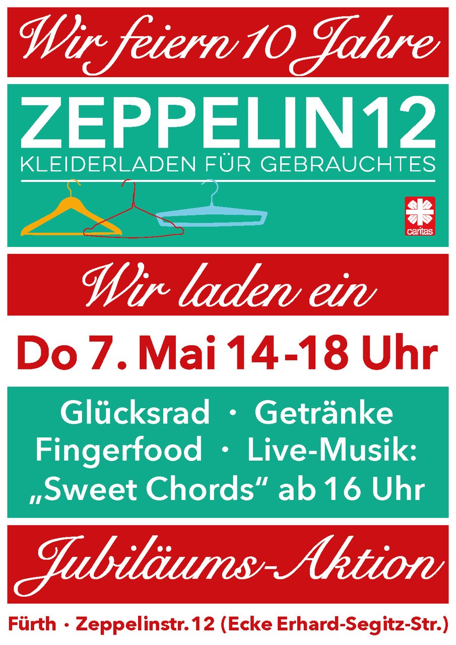 Einladung zur Jubiläumsaktion im Zeppeln12