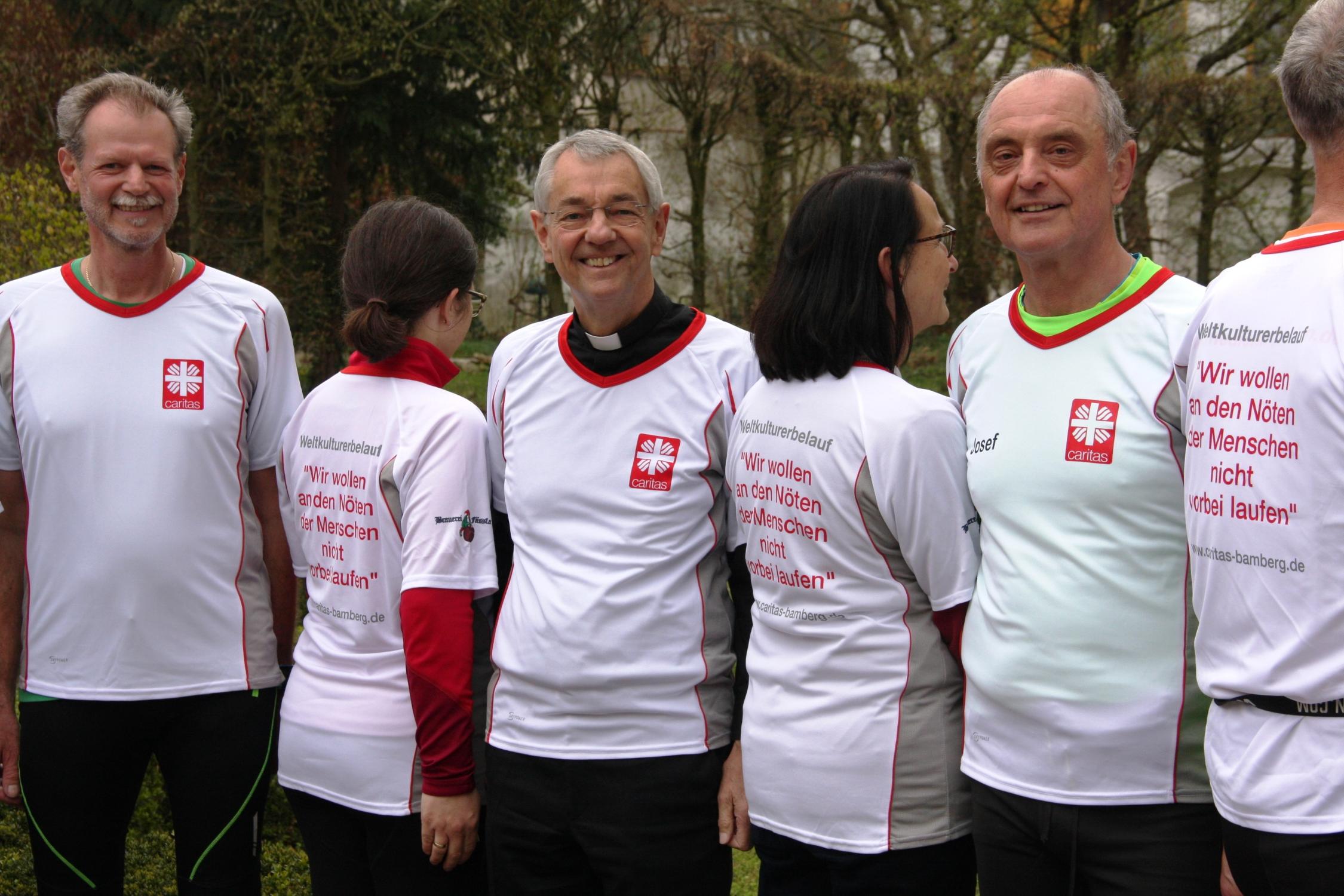 Weltkulturerbelauf 2019: Team Caritas beim Erzbischof