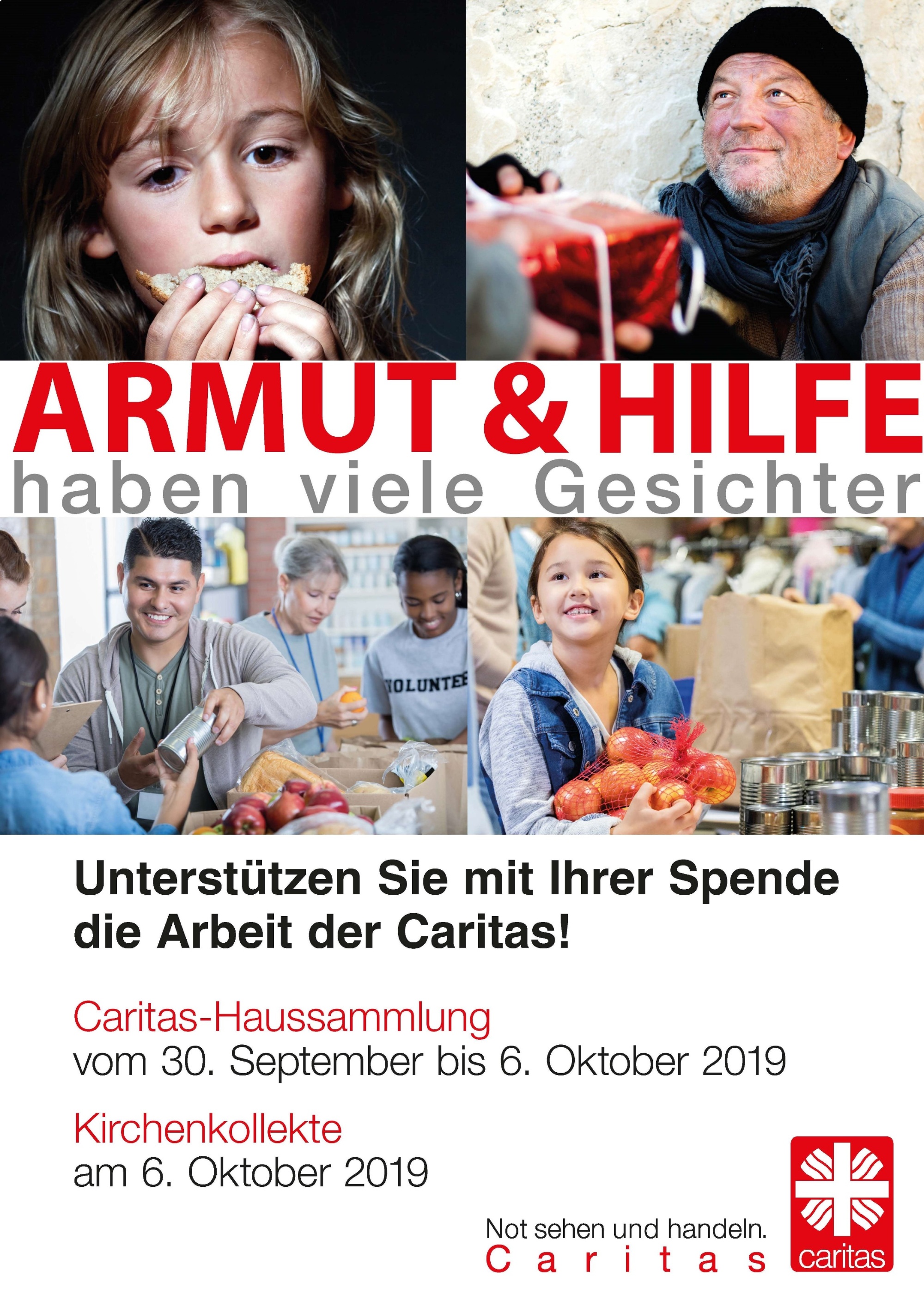 Plakat der Caritas-Herbstsammlung 2019