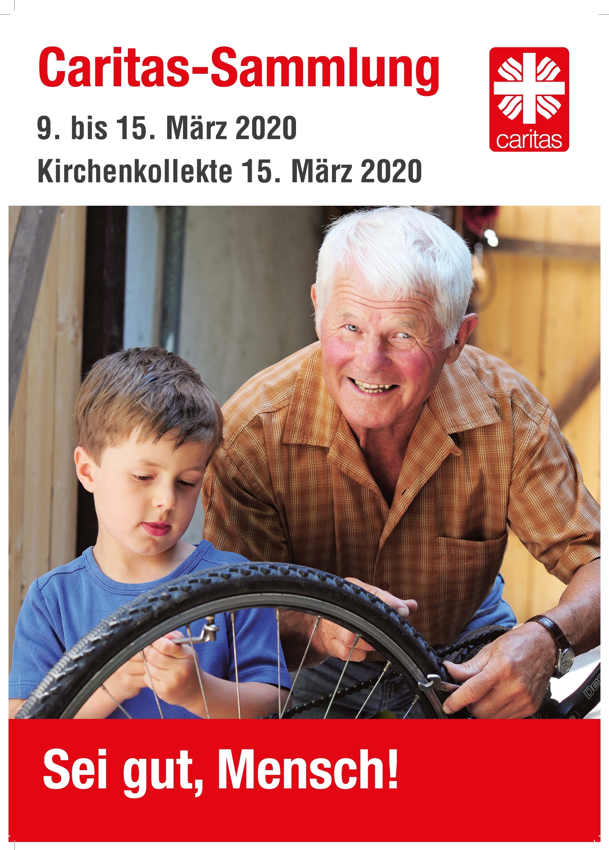 Plakat zur Caritas-Frühjahrssammlung 2020