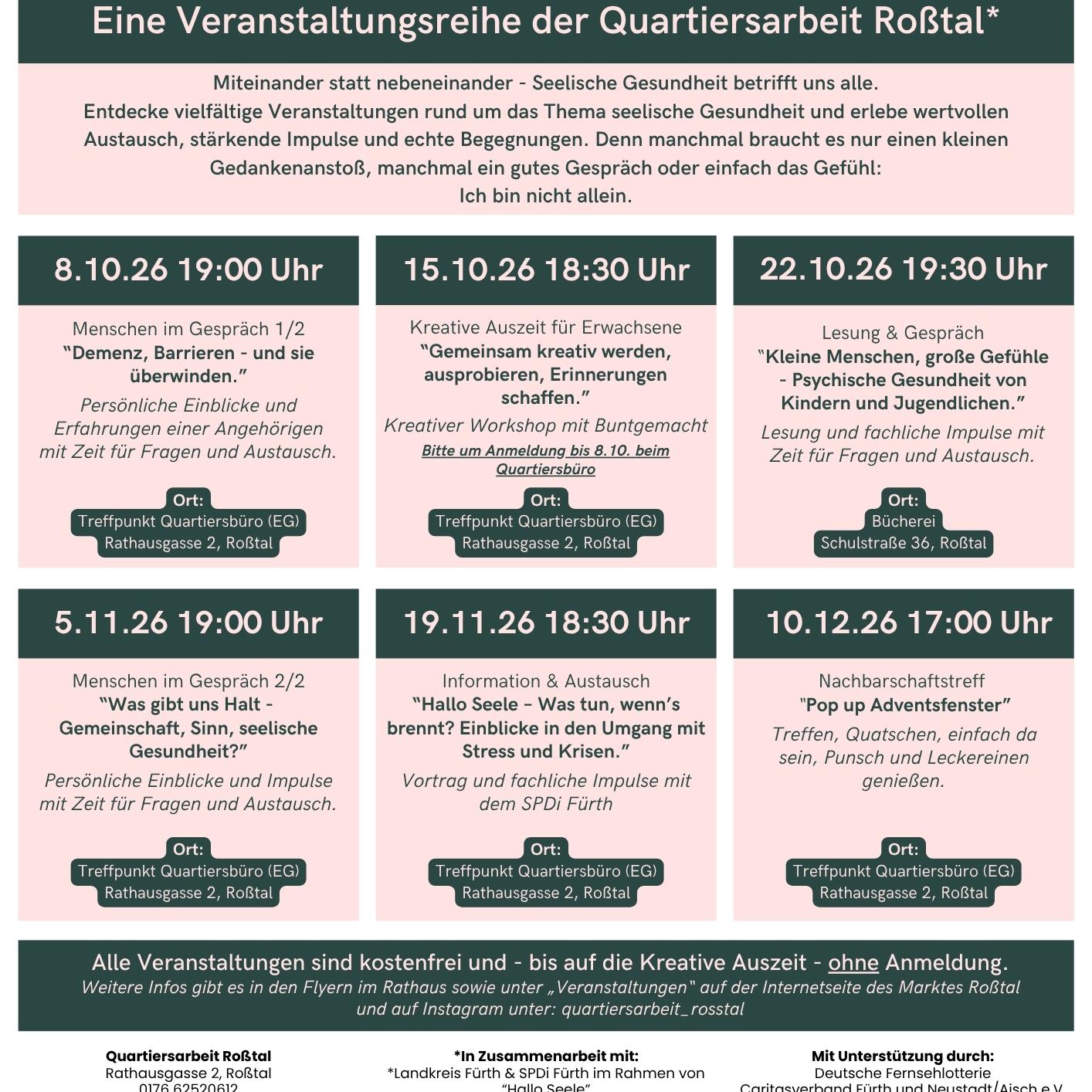 Roßtaler Herbst der seelischen Gesundheit 2026