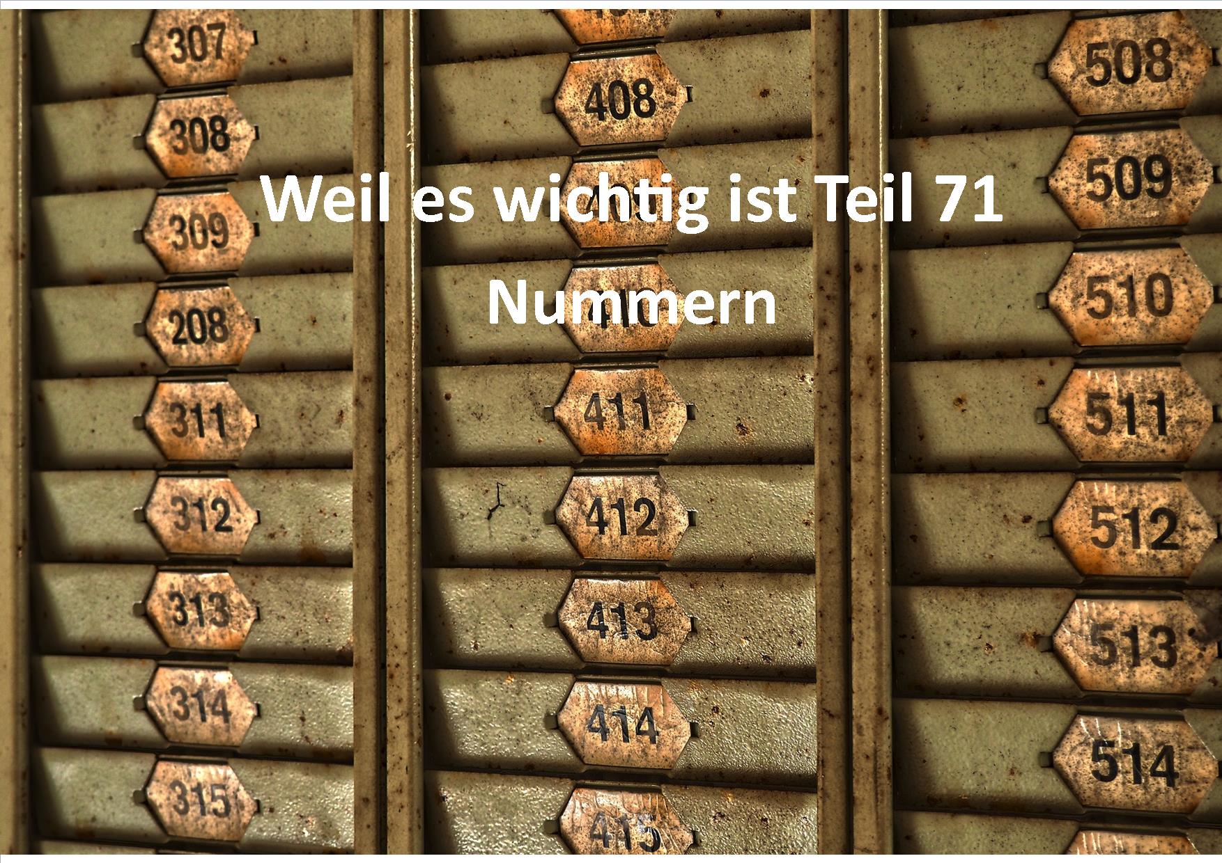 Weil es wichtig ist Teil 71